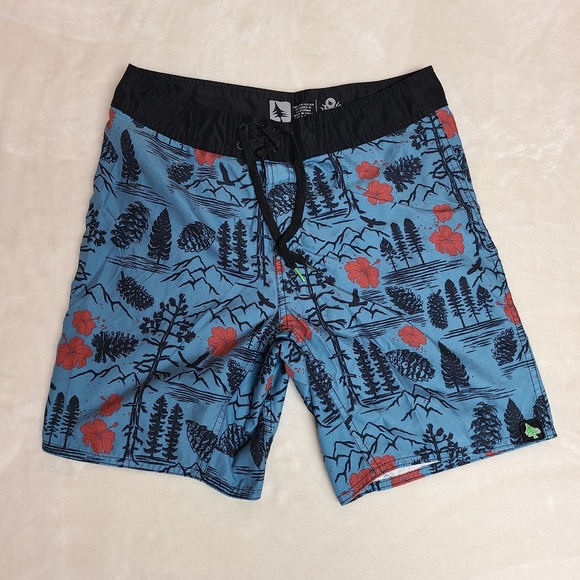 Hippy Tree Other - Hippy Tree Men's Shorts Size 30 Beach Drawstring Pocket Stretch Nature Print